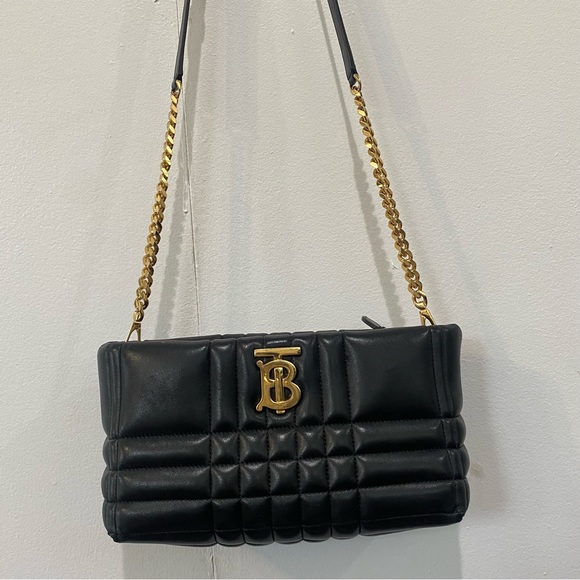 Burberry Lola Quilted Leather Shoulder Bag- Black - Picture 4 of 12